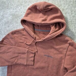 Patagonia Uprisal Hoodie Mens Small Orange Graphic Logo Outdoor Nature Gorpcore